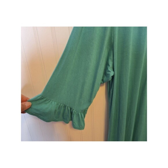 Voll Womens Tunic Tops Sz 3XL Tan Green Cheetah Print V Neck 3/4 Sleeve Lot Of 2 - Picture 10 of 15